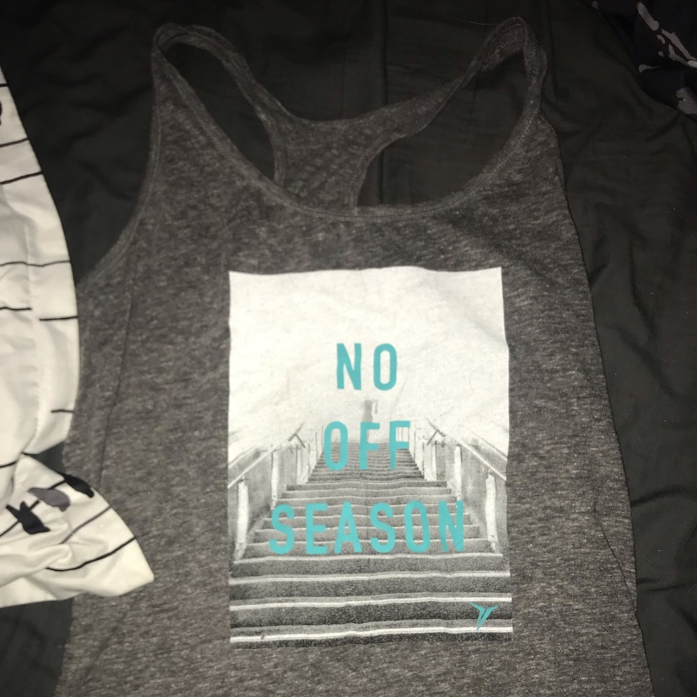 No off season, work out tank top worn 1 or twice